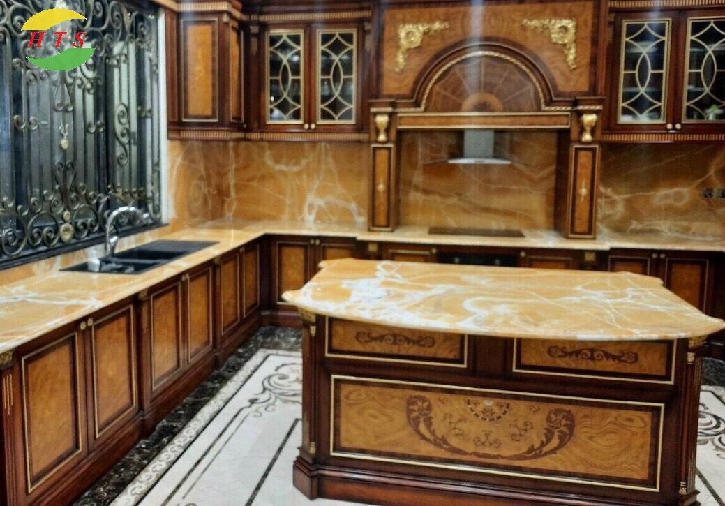 đá onyx ốp bếp